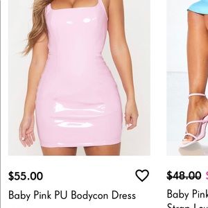 Pretty Little Thing PU body on dress size UK 10.